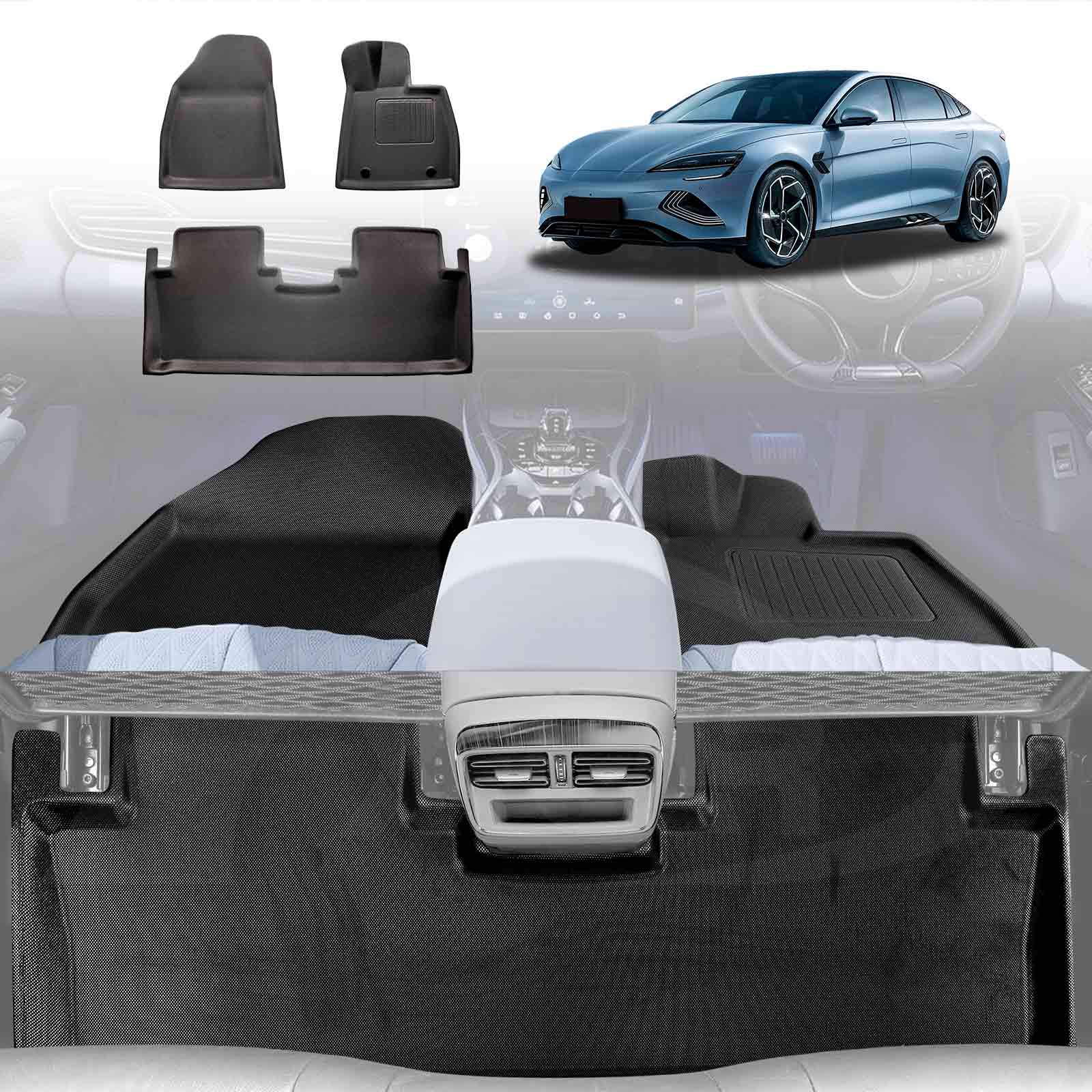 3D Floor Mats for BYD Seal 2023-Onwards All-Weather Liners