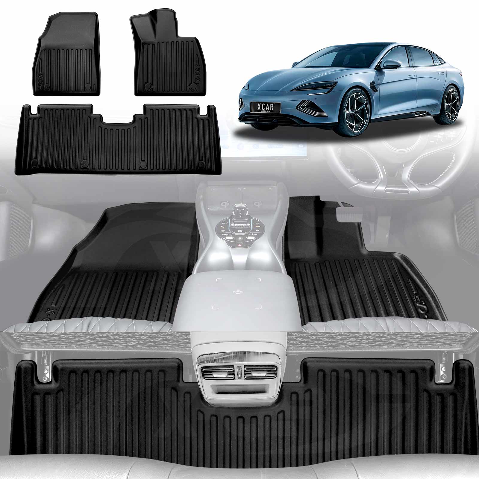 3D Floor Mats for BYD Seal 2023-Onwards All-Weather Liners - Image 9