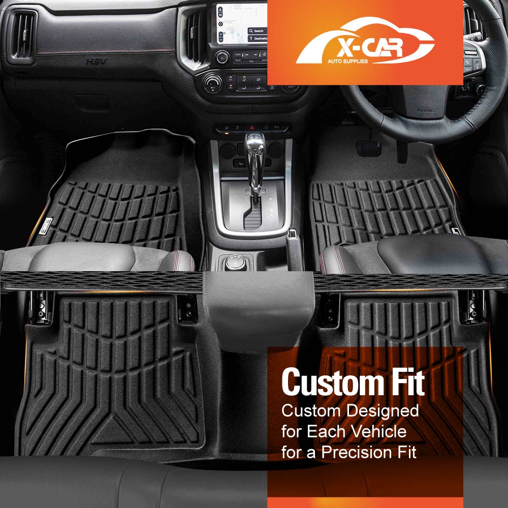 3D Floor Mats for Holden Colorado Dual Cab 2012-2020 All-Weather Car Liners - Image 2