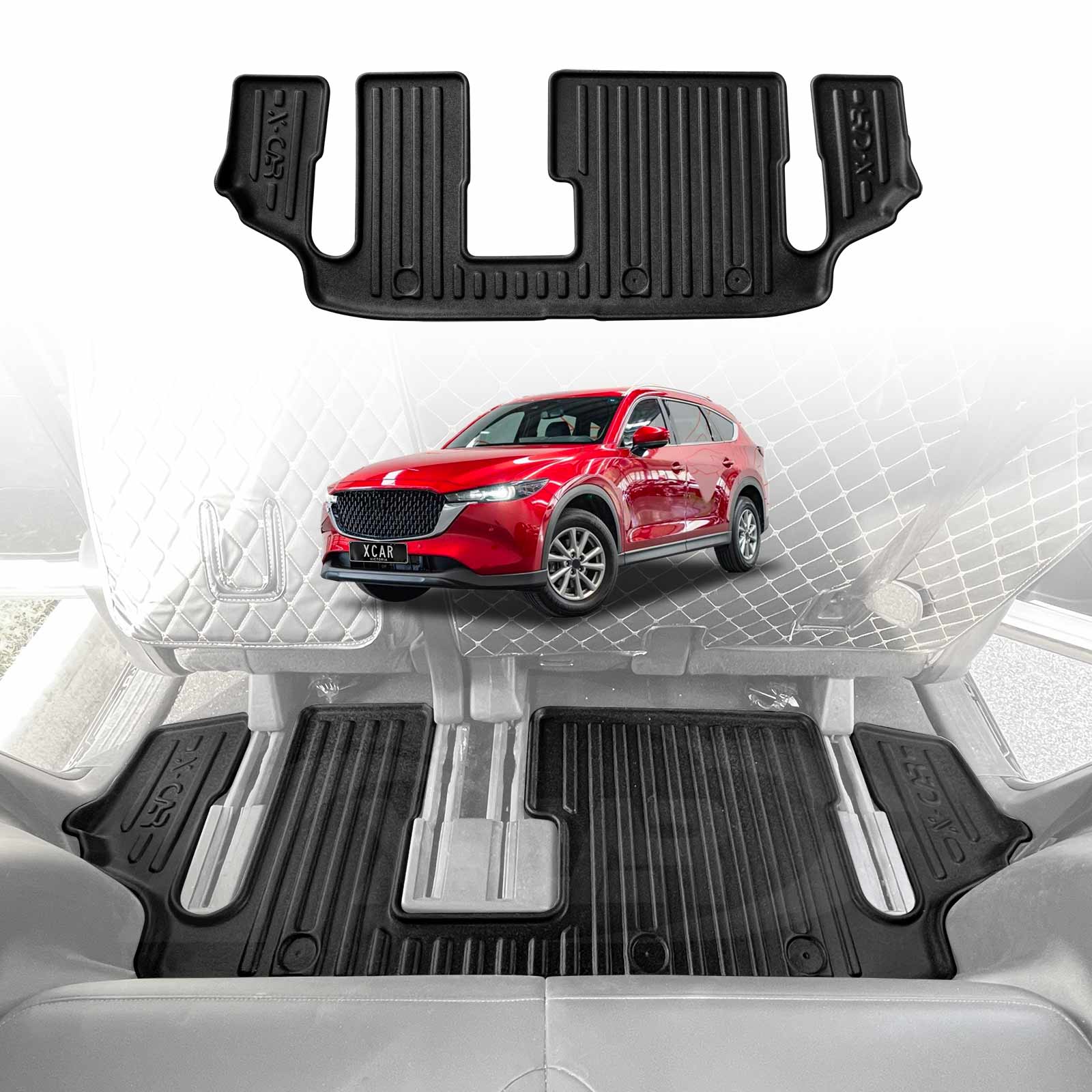 3D Floor Mats for Mazda CX-8 CX8 2018-2024 All-Weather Car Liners - Image 21