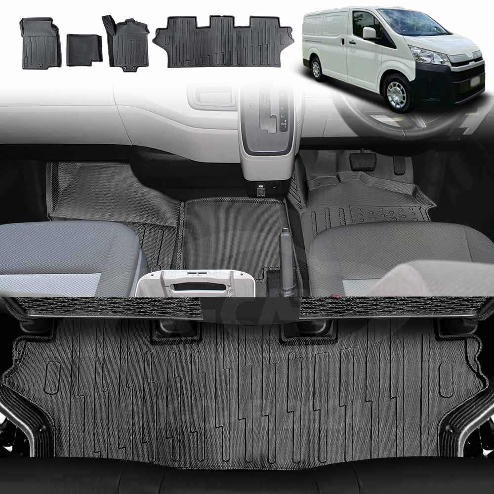 3D Floor Mats for Toyota HiAce Van 2019-Onwards All-Weather Car Liners
