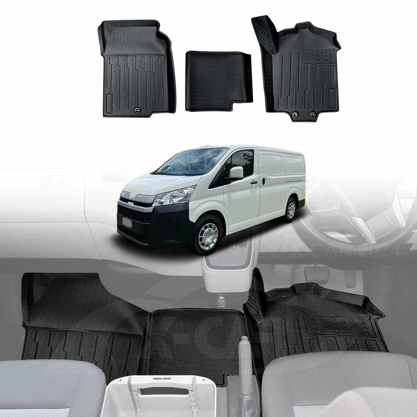 3D Floor Mats for Toyota HiAce Van 2019-Onwards All-Weather Car Liners - Image 11