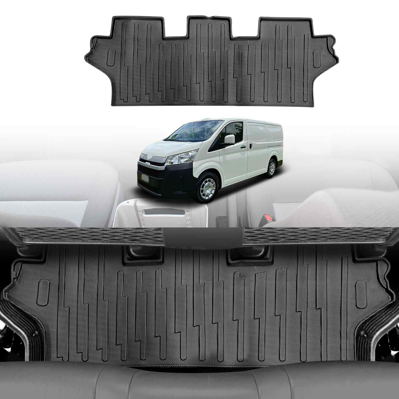 3D Floor Mats for Toyota HiAce Van 2019-Onwards All-Weather Car Liners - Image 12