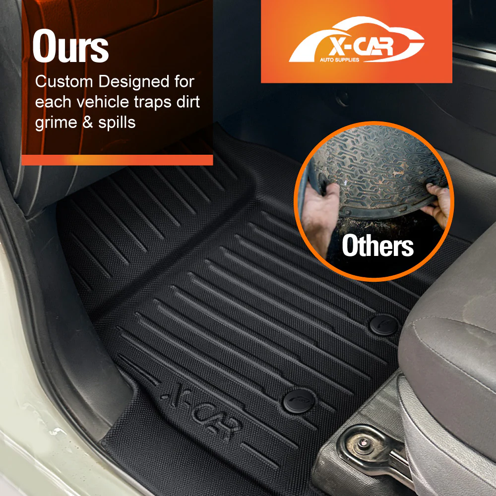 3D Car Mats for Mazda BT-50 BT50 Dual Cab 2020-Onwards TF Series All-Weather Floor Liners - Image 3