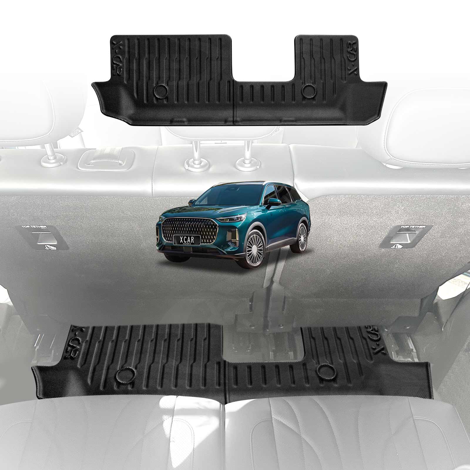 3D Floor Mats for Chery Tiggo 9 Super Hybrid 2025-Onwards All-Weather Car Liners - Image 15