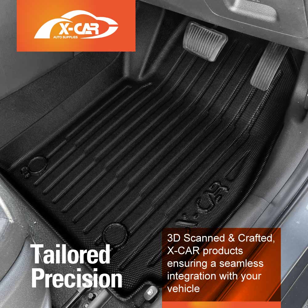 3D Floor Mats for Hyundai Kona Petrol 2017-2023 All-Weather Car Liners - Image 2
