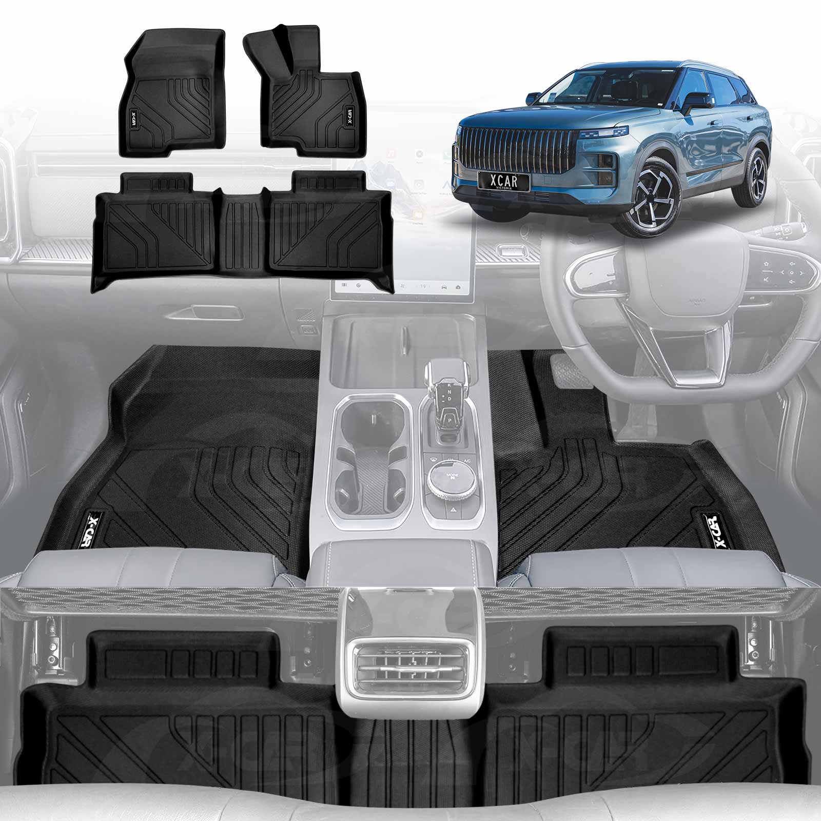 3D Floor Mats for Jaecoo J7 Petrol 2024-Onwards All-Weather Car Liners