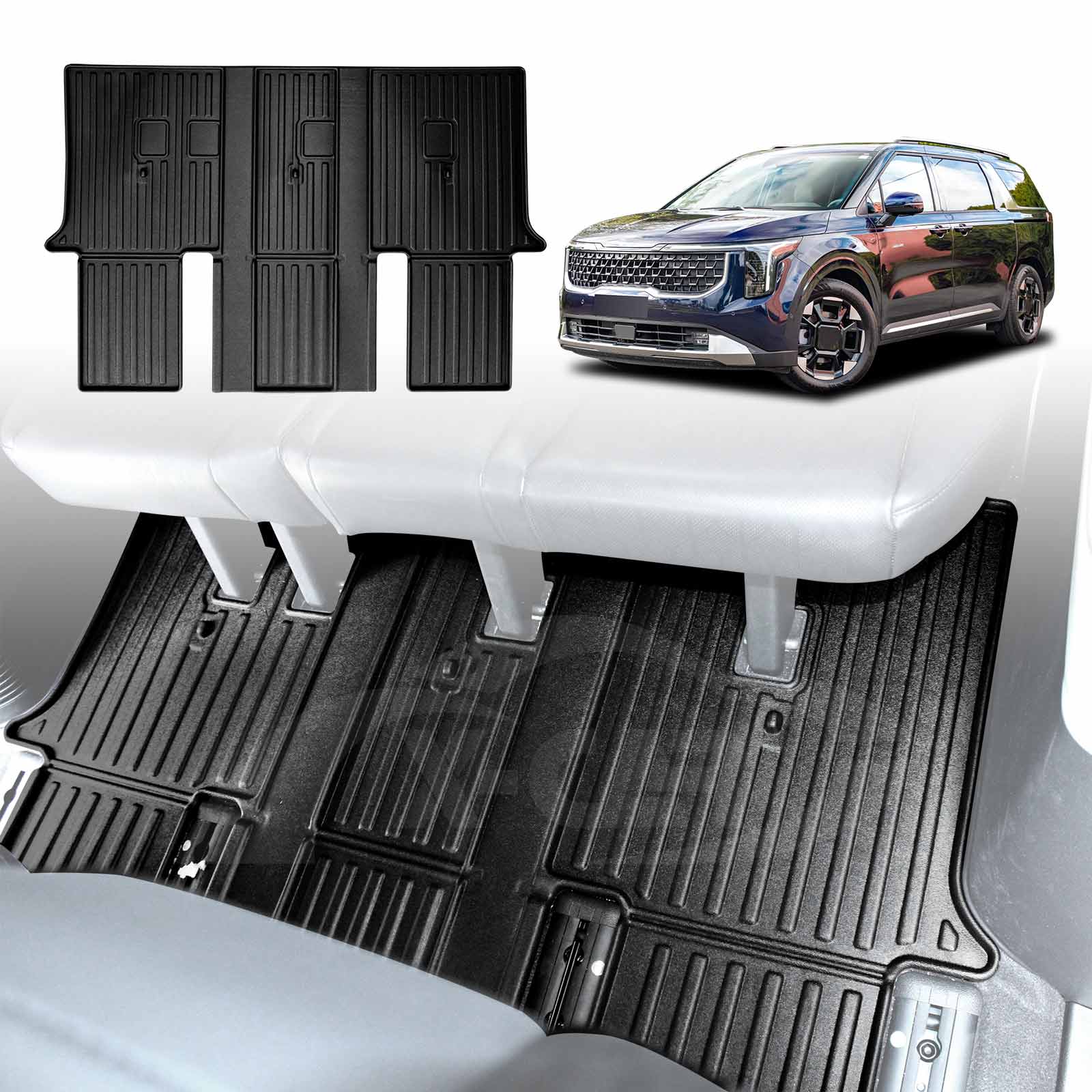 Floor Mats for Kia Carnival KA4 Series 2020-Onwards Heavy Duty All Weather Car Mats - Image 19