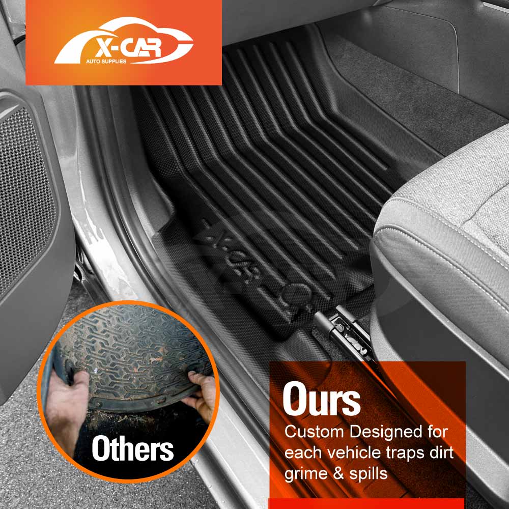 3D Floor Mats for Kia Tasman 2025-Onwards All-Weather Car Liners - Image 3