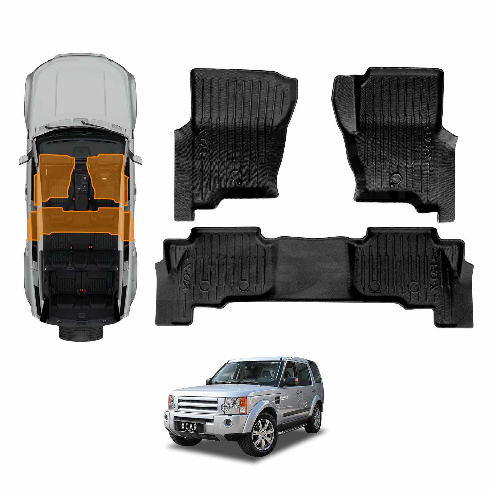 3D Floor Mats for Land Rover Discovery & Discovery 3 4 D3 D4 2005-2016 Car Liners - Image 6
