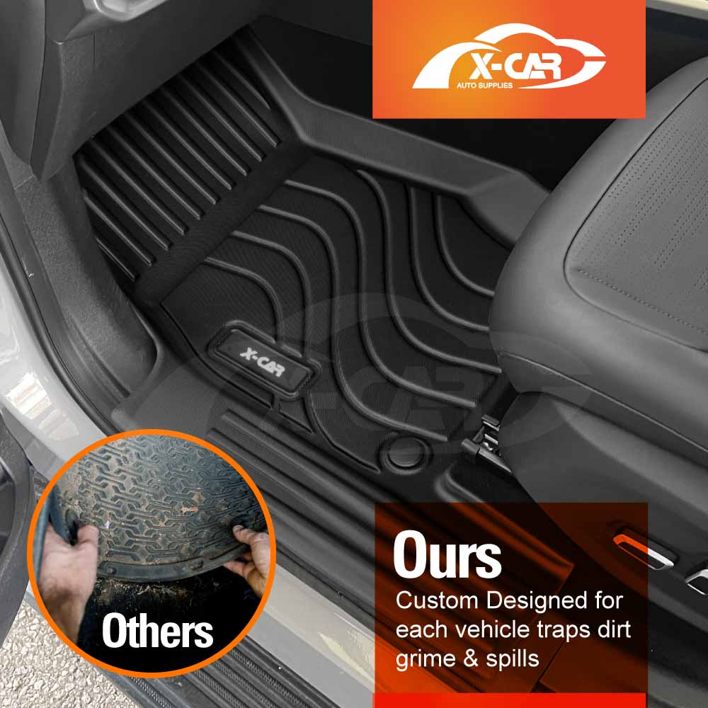 3D Floor Mats for MG MGU9 Dual Cab 2025-Onwards All Weather Car Liners - Image 2