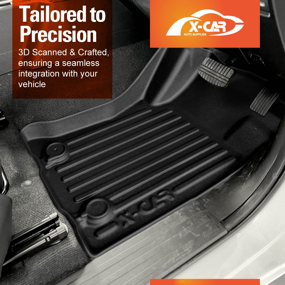 3D Floor Mats for Mitsubishi Triton MV Double Cab 2024-Onwards All-Weather Liners - Image 4