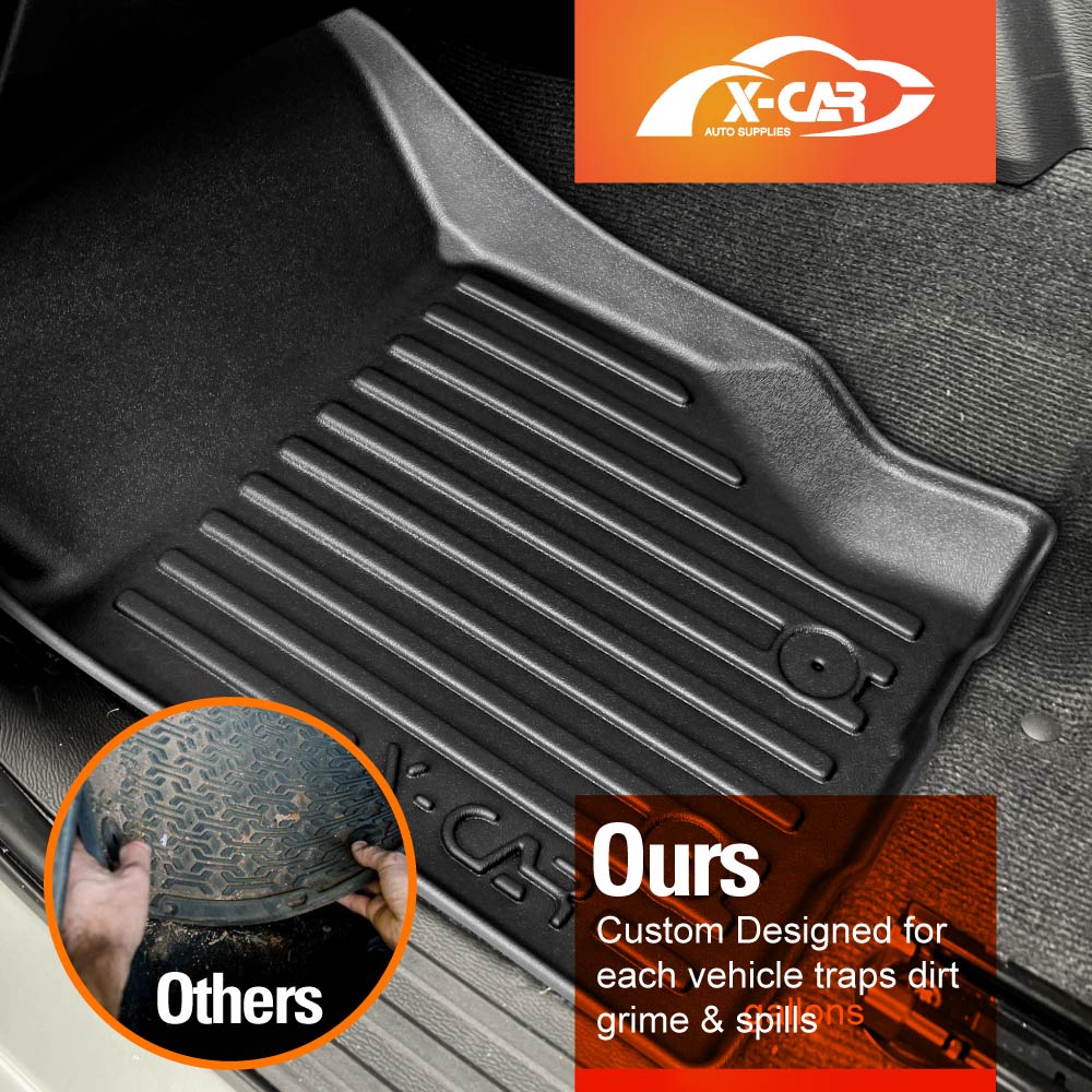 3D Floor Mats for Mitsubishi Triton MV Single Cab & Club Cab 2024-Onwards All-Weather Liners - Image 2