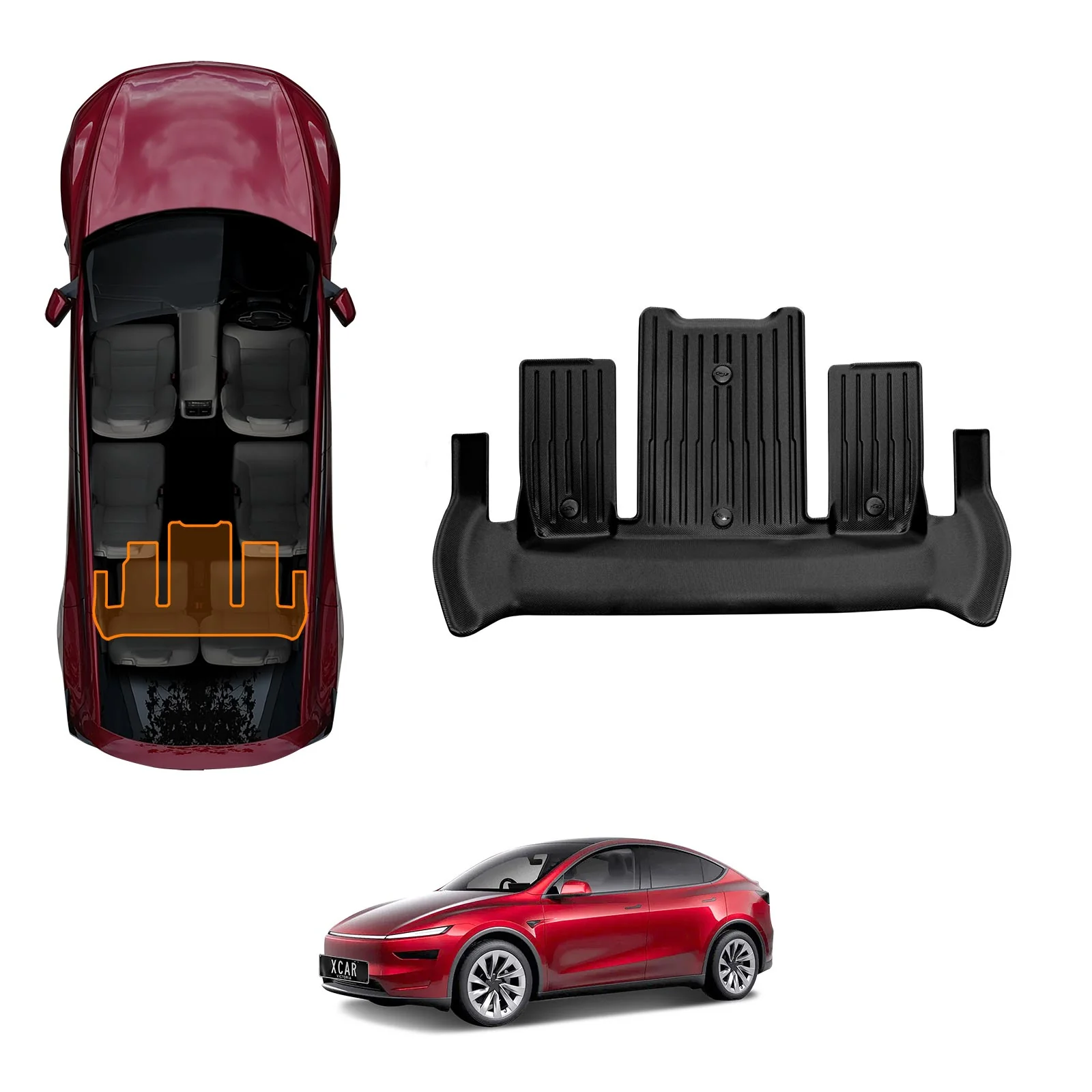 [Pre-order] 3D Floor Mats for Tesla Model Y L 6-Seat 2026-Onwards All-Weather Car Liners - Image 15