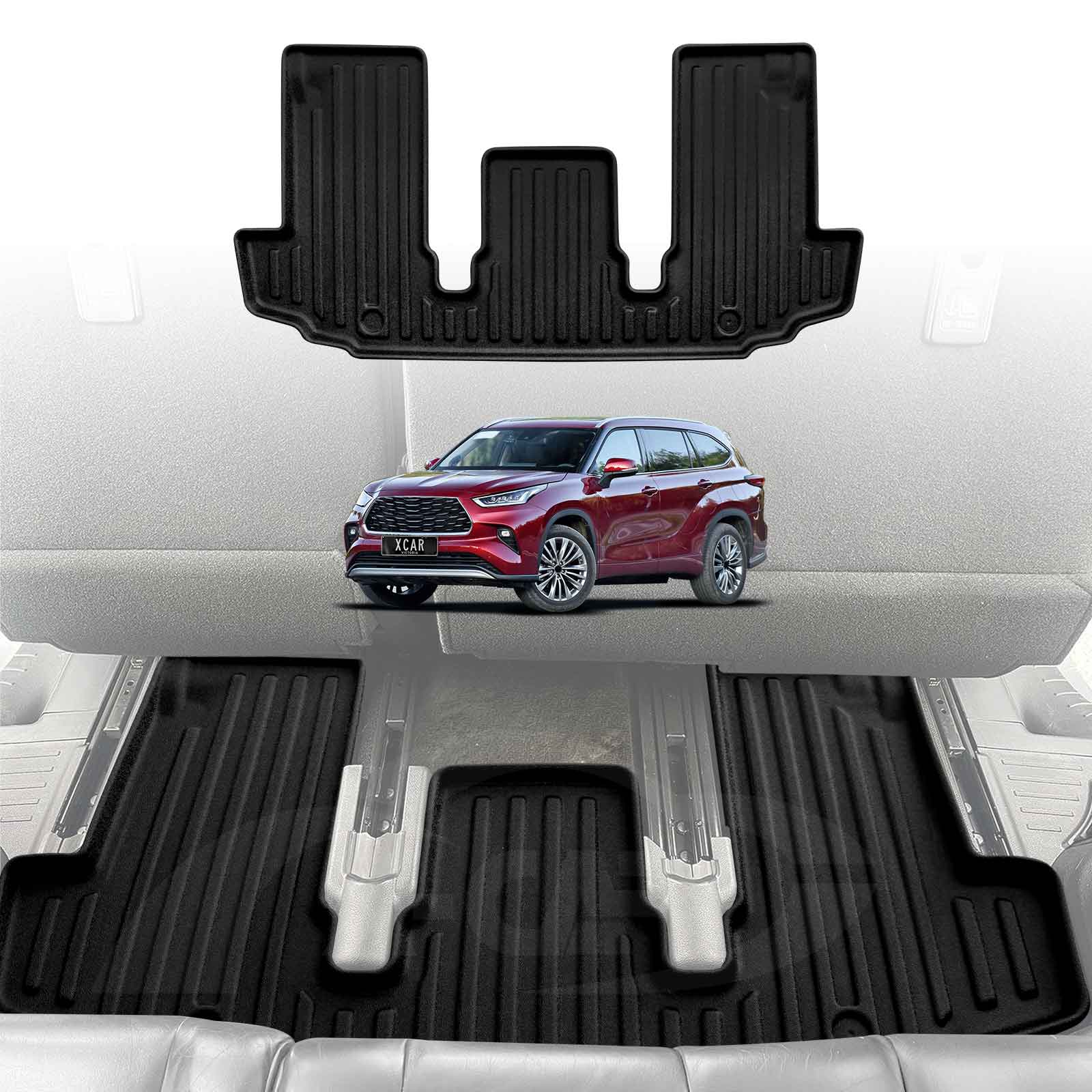 3D Floor Mats For Toyota Kluger 2021-Onwards All-Weather Liners - Image 15