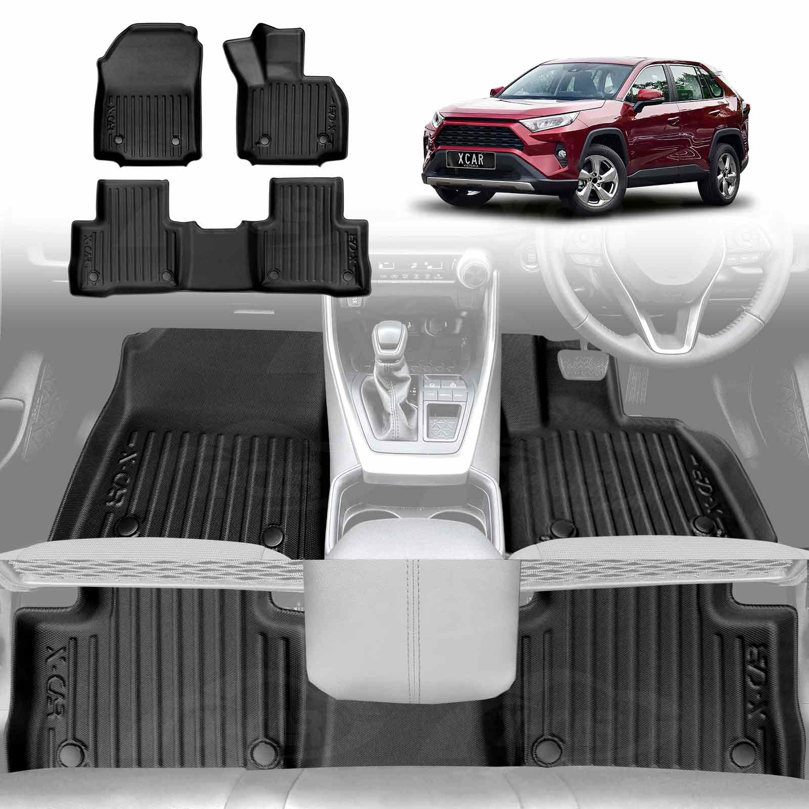 3D Floor Mats for Toyota Rav4 Rav 4 2019-2025 All-Weather Car Liners - Image 26
