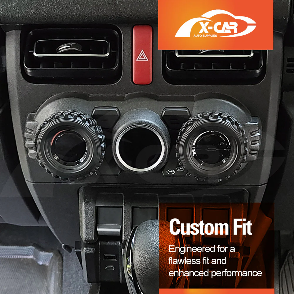 AC Climate Control Knob Cover for Suzuki Jimny 2018-Onwards Interior Heater Dial Ring Trim - Image 5