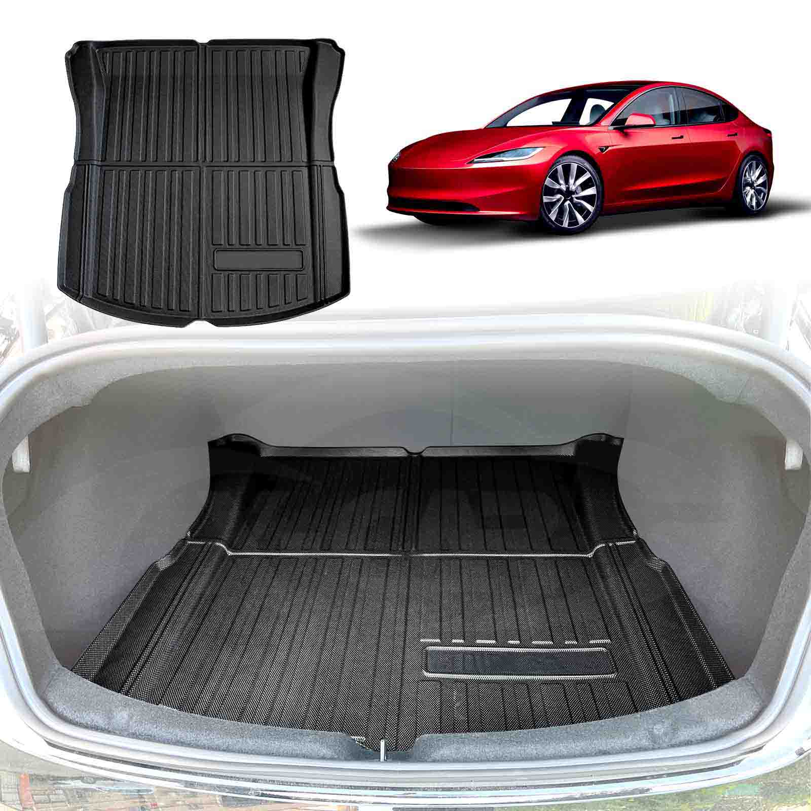 Tesla Model 3 Highland 3D All-Weather Interior Liners for Boot Frunk Cargo Mats 2023-Onwards - Image 14