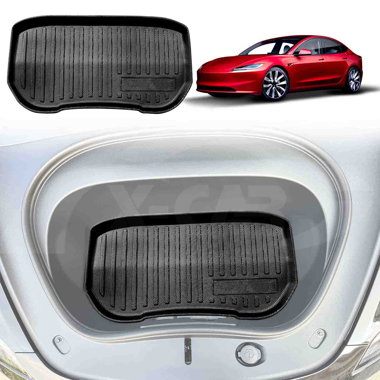 Tesla Model 3 Highland 3D All-Weather Interior Liners for Boot Frunk Cargo Mats 2023-Onwards - Image 16