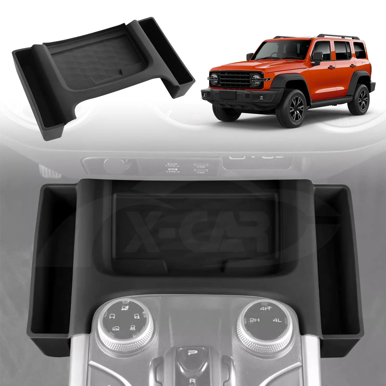 Centre Console Storage Box for GWM Tank 300 Tank300 2023-Onwards Cup Holder Insert Armrest Interior Accessories - Image 2