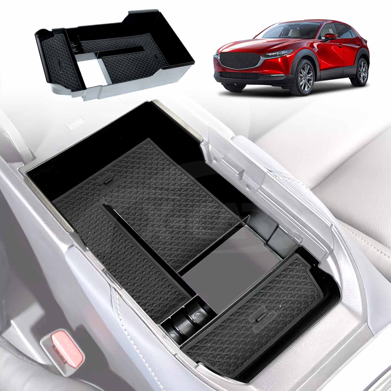 Armrest Organiser Tray for Mazda CX30 CX-30 2019-Onwards Storage Box