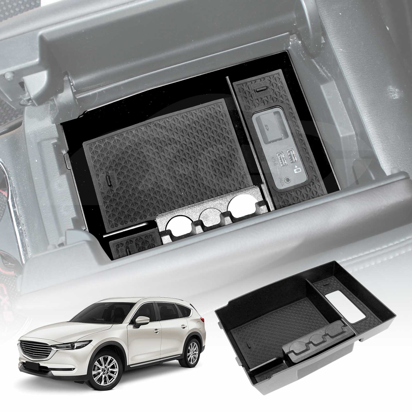 Armrest Organiser Tray for Mazda CX8 CX-8 2018-2024 Storage Box