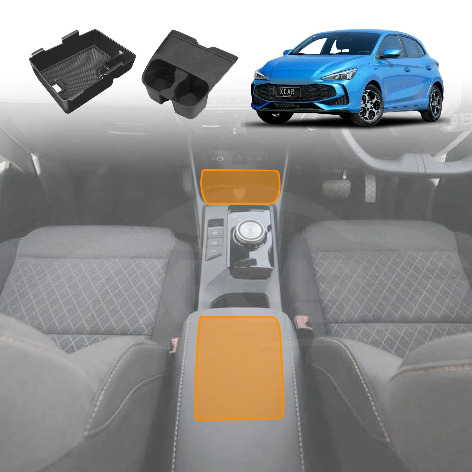 Centre Console Organiser for MG 3 MG3 2024-Onwards Armrest Tray Cup Holder Storage Box Interior Accessories