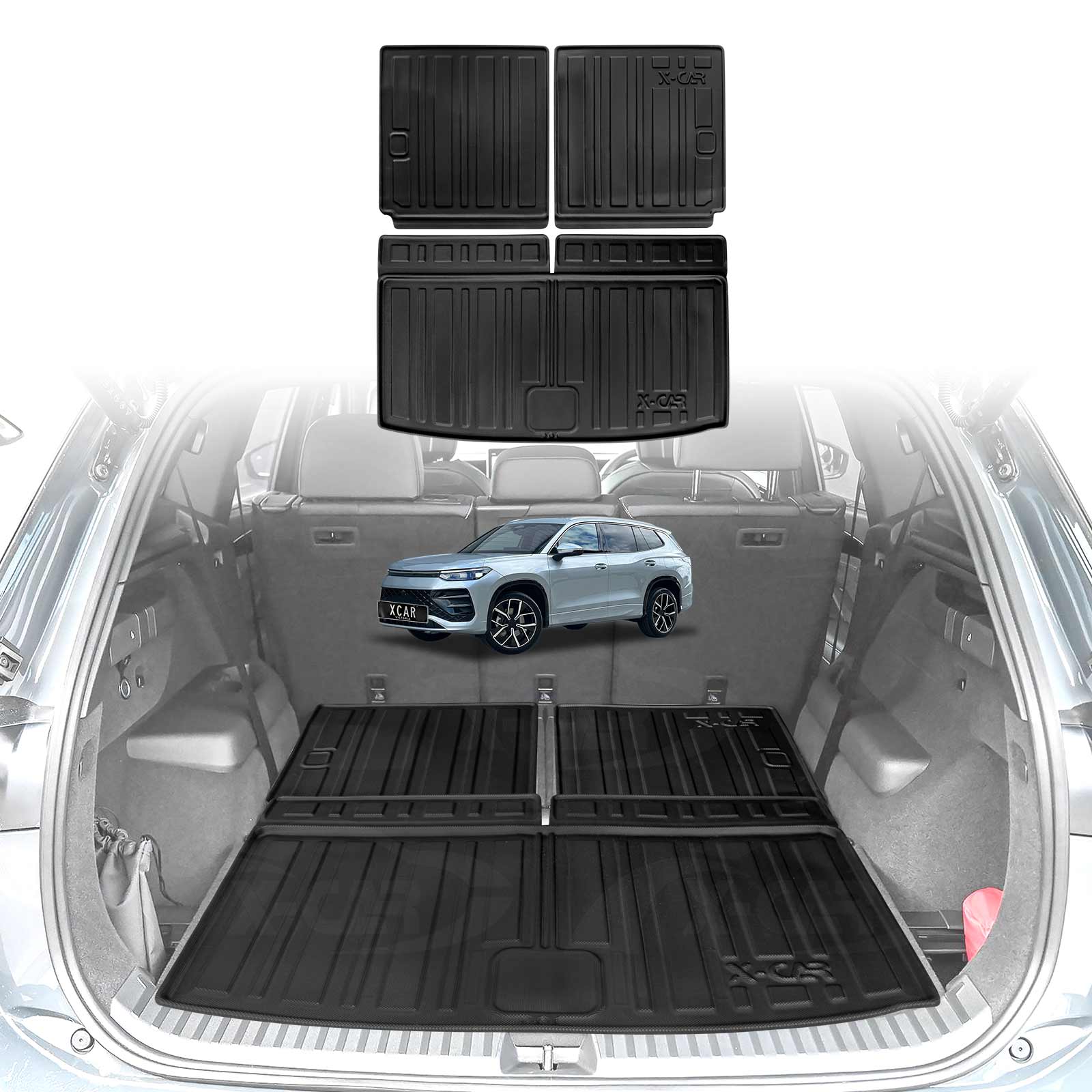 Boot Liners Back Seat Protector for Volkswagen Tayron 7 Seater 2025-Onwards Cargo Trunk Mat - Image 11