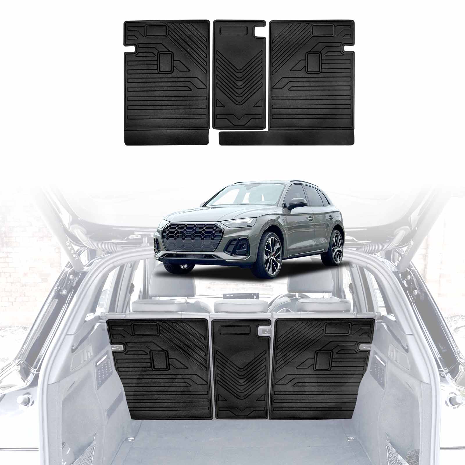 Boot Liner Back Seat Protector for Audi Q5 SQ5 2017-2025 All Weather Heavy Duty Cargo Car Trunk Kick Mats - Image 15