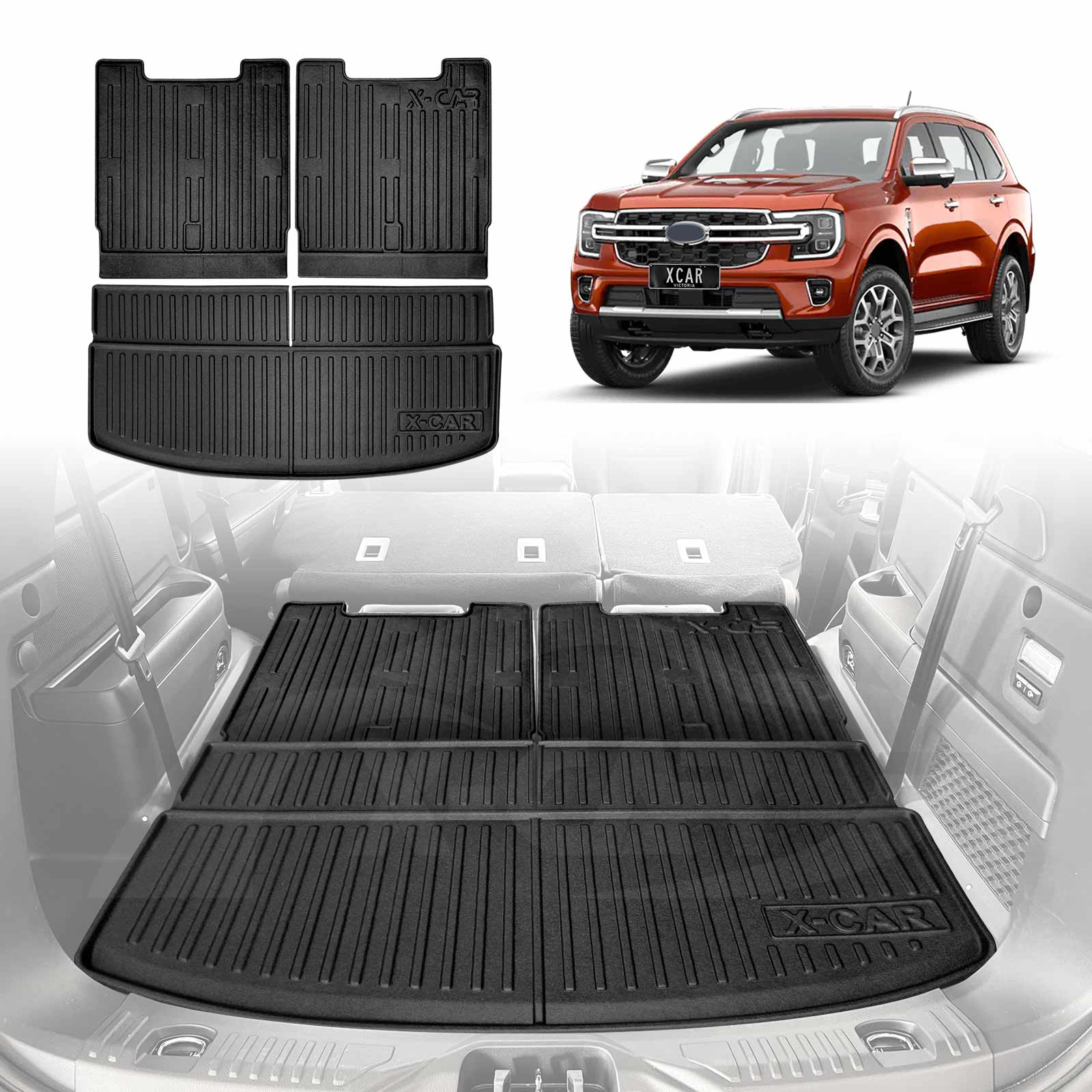 Boot Liner / Back Seat Protector for Ford Everest 2022-Onwards Cargo Trunk Mat - Image 21