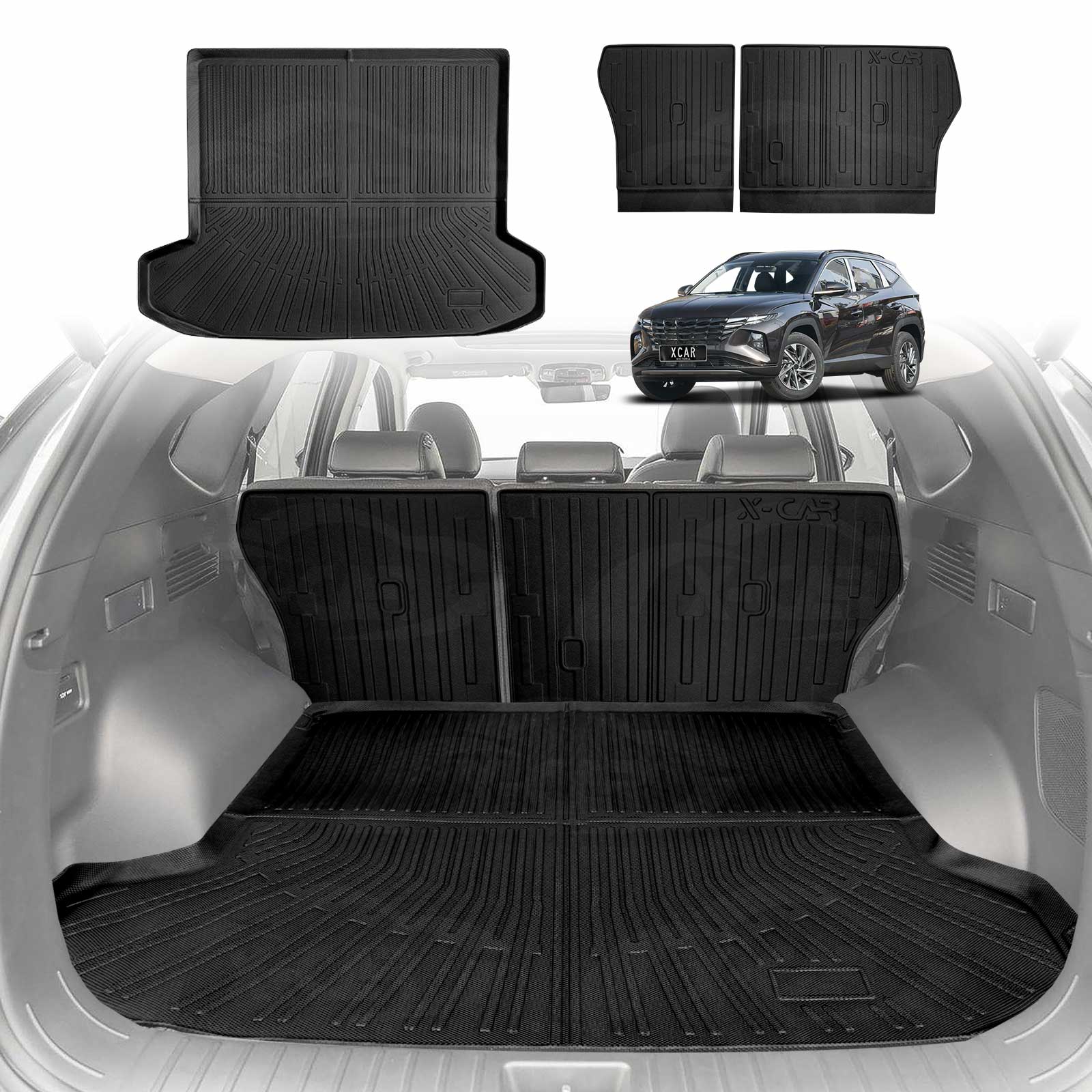 Boot Liner/ Back Seat Protector for Hyundai Tucson NX4 2021-Onwards All Weather Car Mats - Image 14