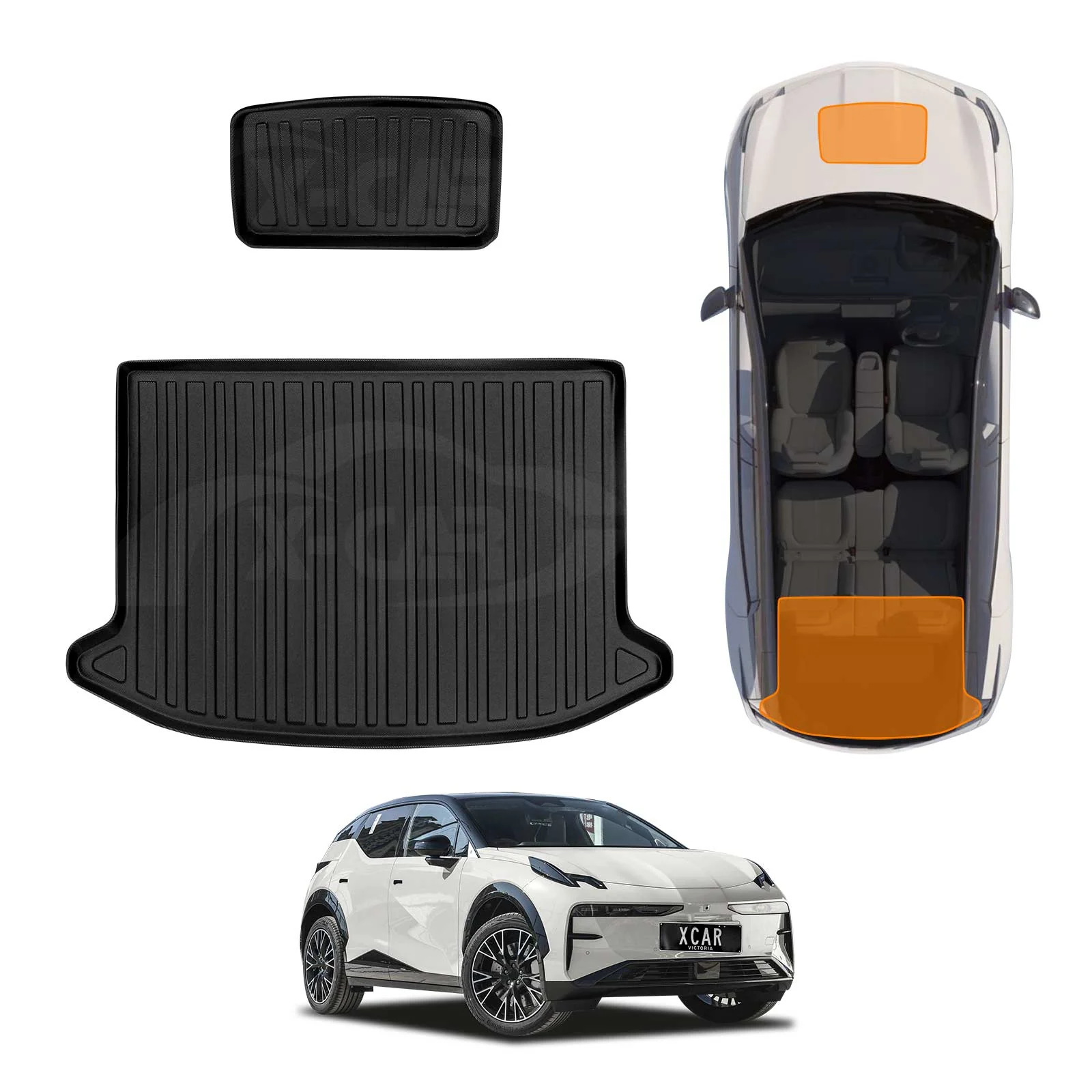 Boot Liner/Back Seat Protector for Zeekr X 2024-Onwards All Weather Heavy Duty Cargo Front Trunk Mat - Image 13