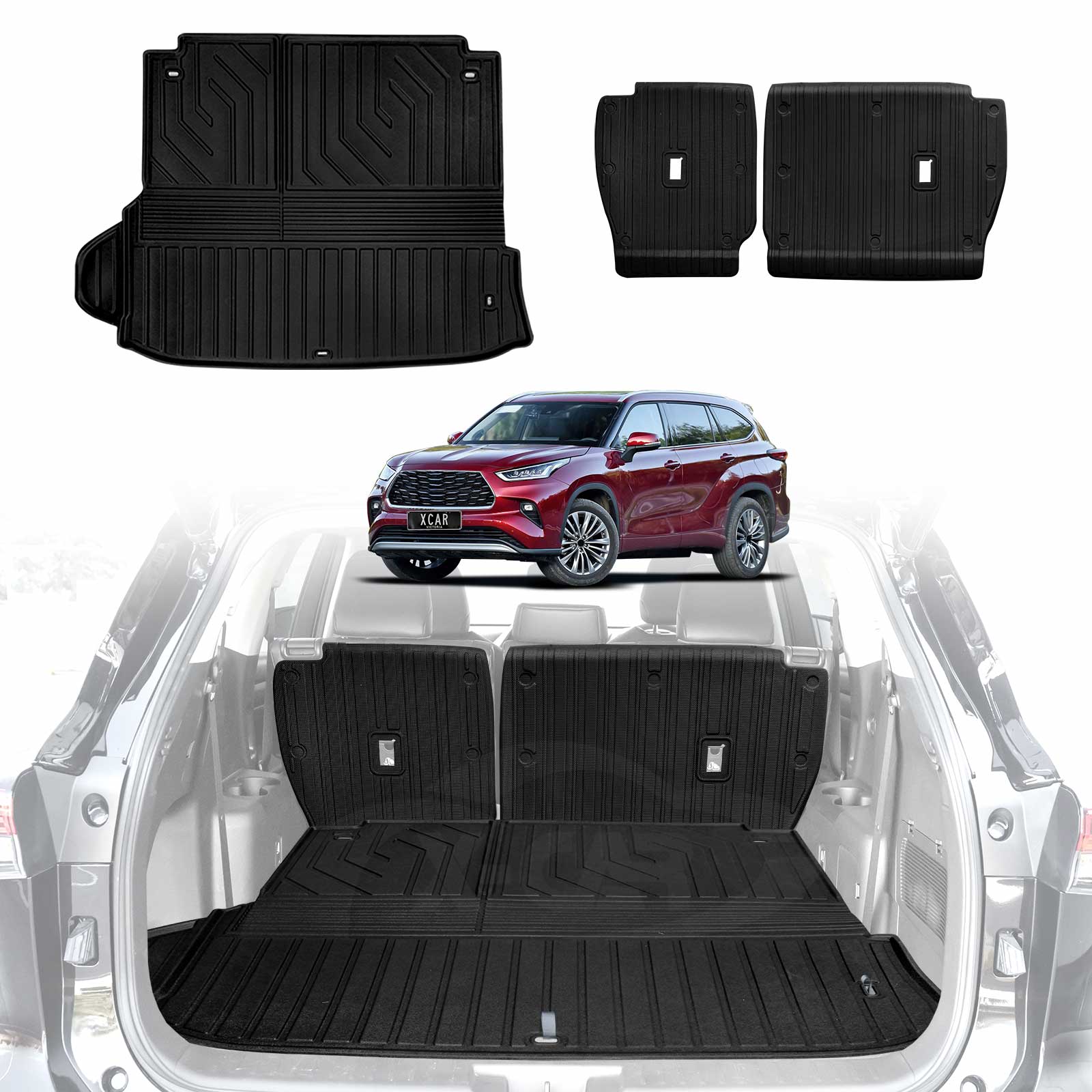 Boot Liner Kick Mats Set for TOYOTA KLUGER 2021-Onwards