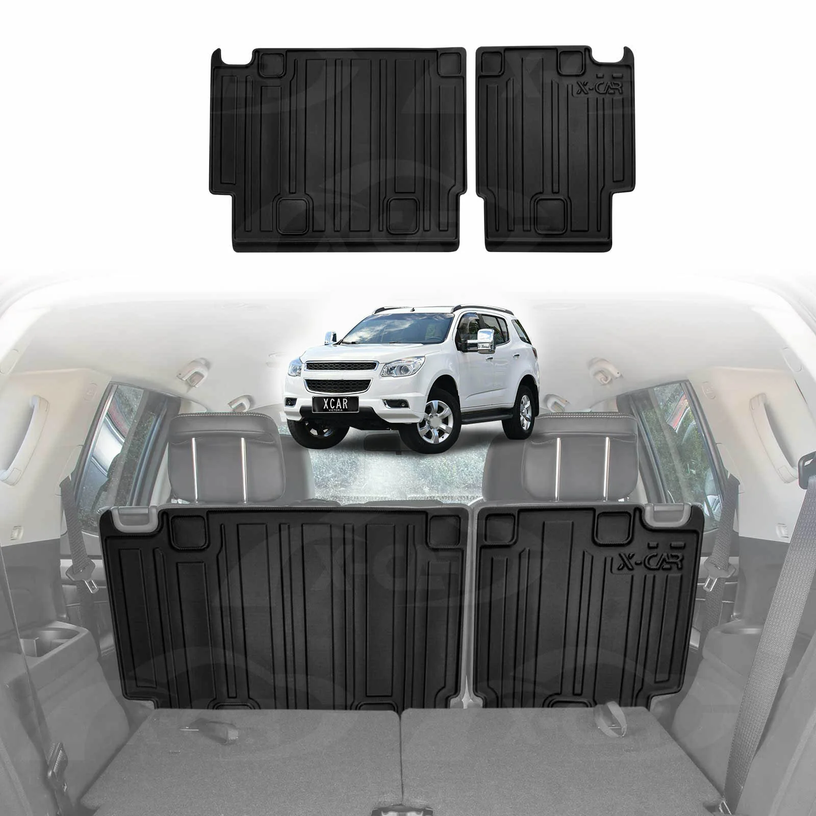 Boot Liners/ Back Seat Protector for Holden Colorado 7 2012-2016 Trunk Cargo Mats - Image 15