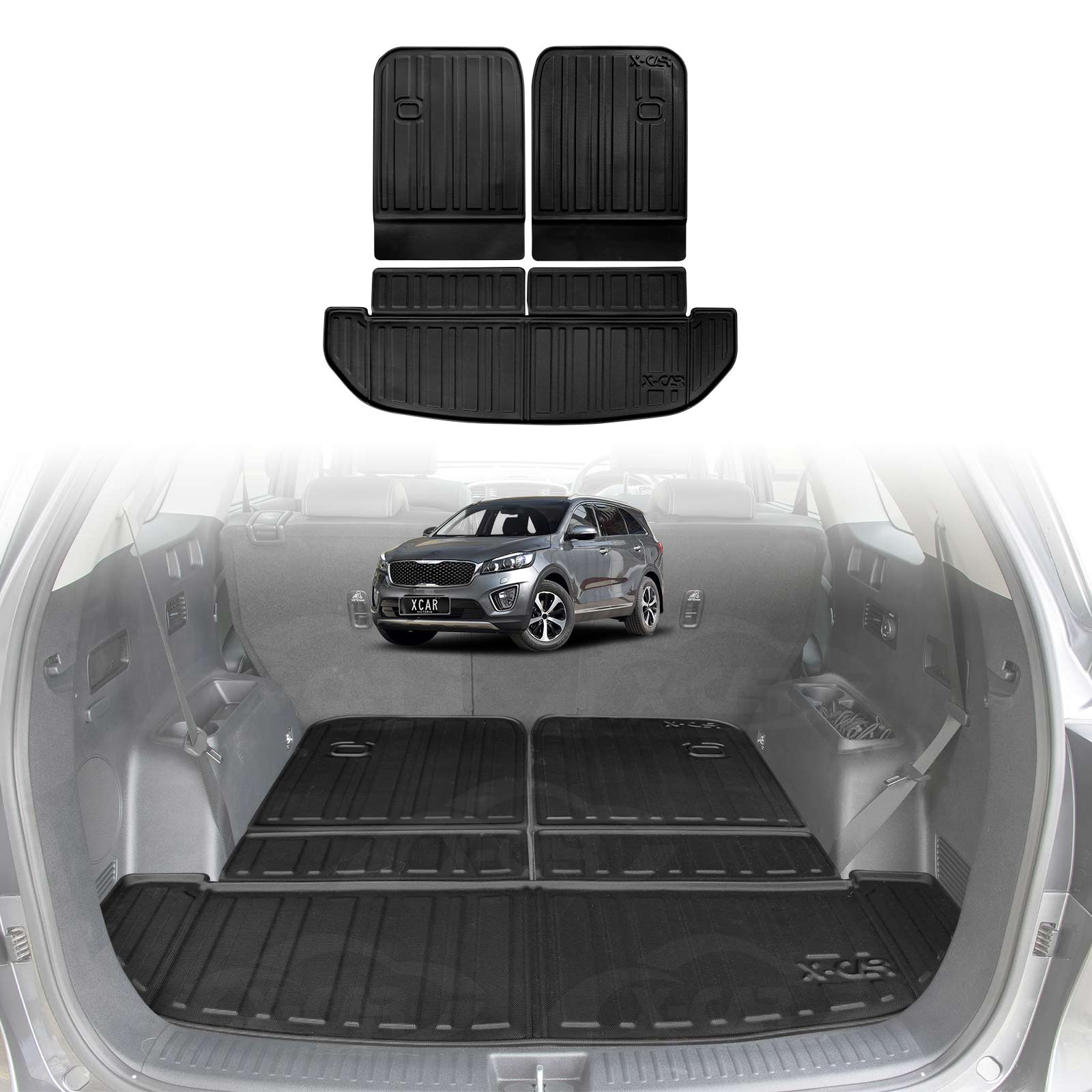 Boot Liners/ Back Seat Protector for Kia Sorento UM Series 2015-2020 Trunk Cargo Mat - Image 12