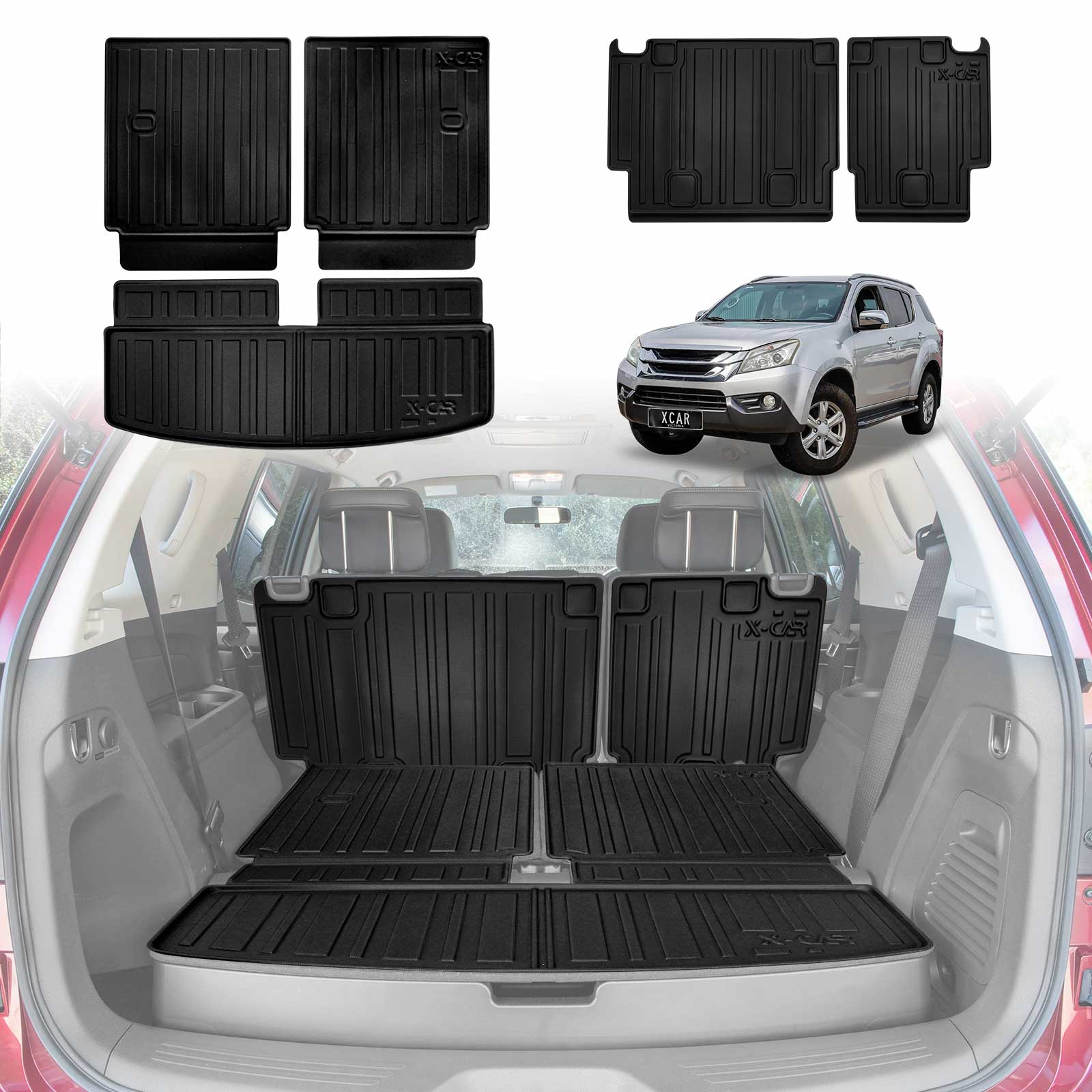 Boot Liners /Back Seat Protector for Isuzu MU-X MUX 2013-2021 Cargo Trunk Mat