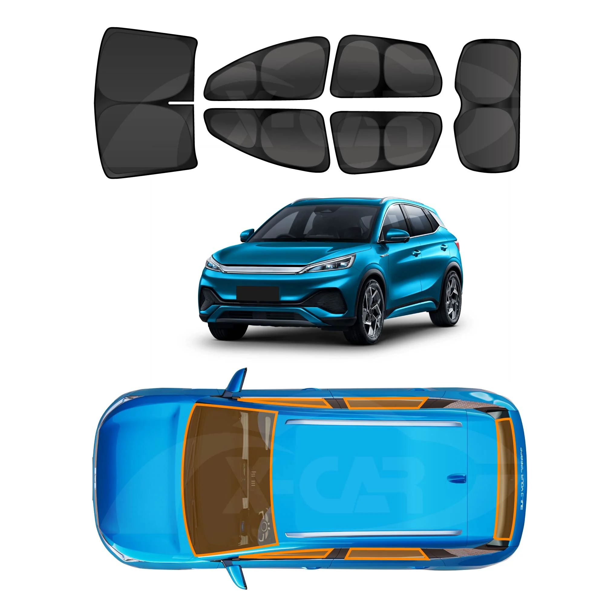 BYD Atto 3 2022-2025 Window Sunshade Block Cover Parking/Camping Privacy Protection