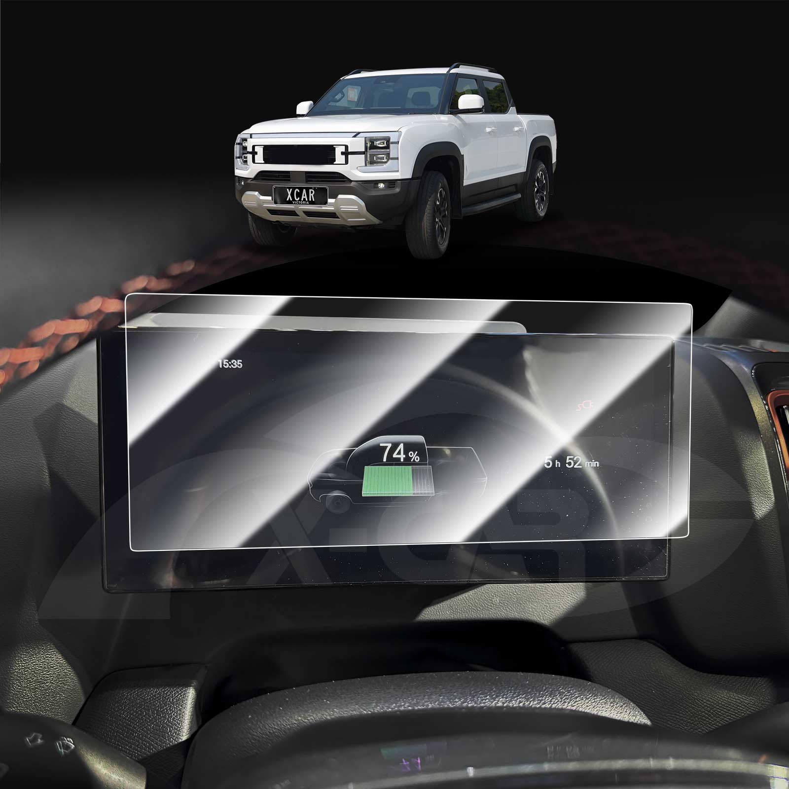 BYD Shark 6 2024-Onwards Tempered Glass Dash Screen Centre Console Screen Protector - Image 10