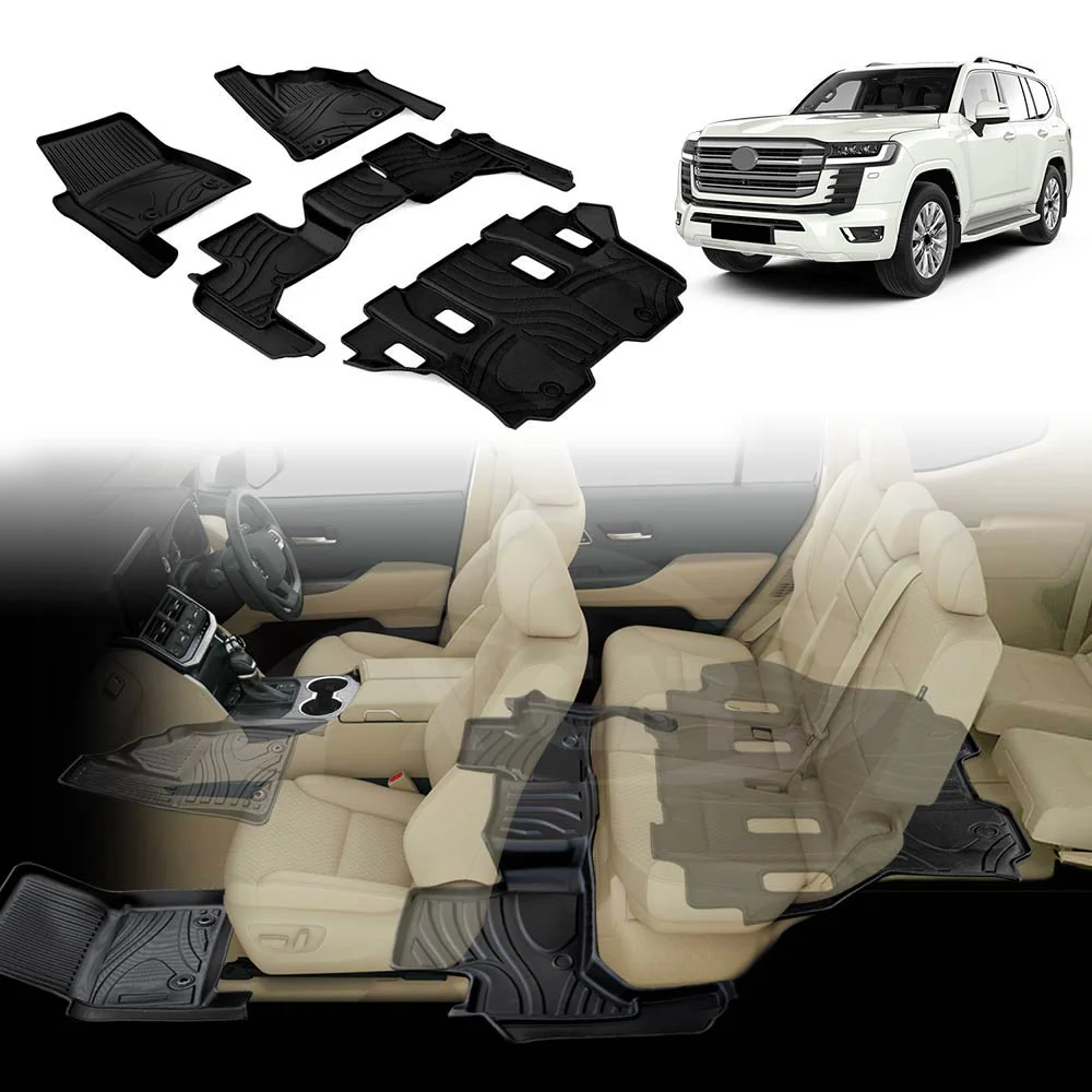 3D Floor Mats for Toyota Landcruiser 300 Series 2021-Onwards All-Weather Liners