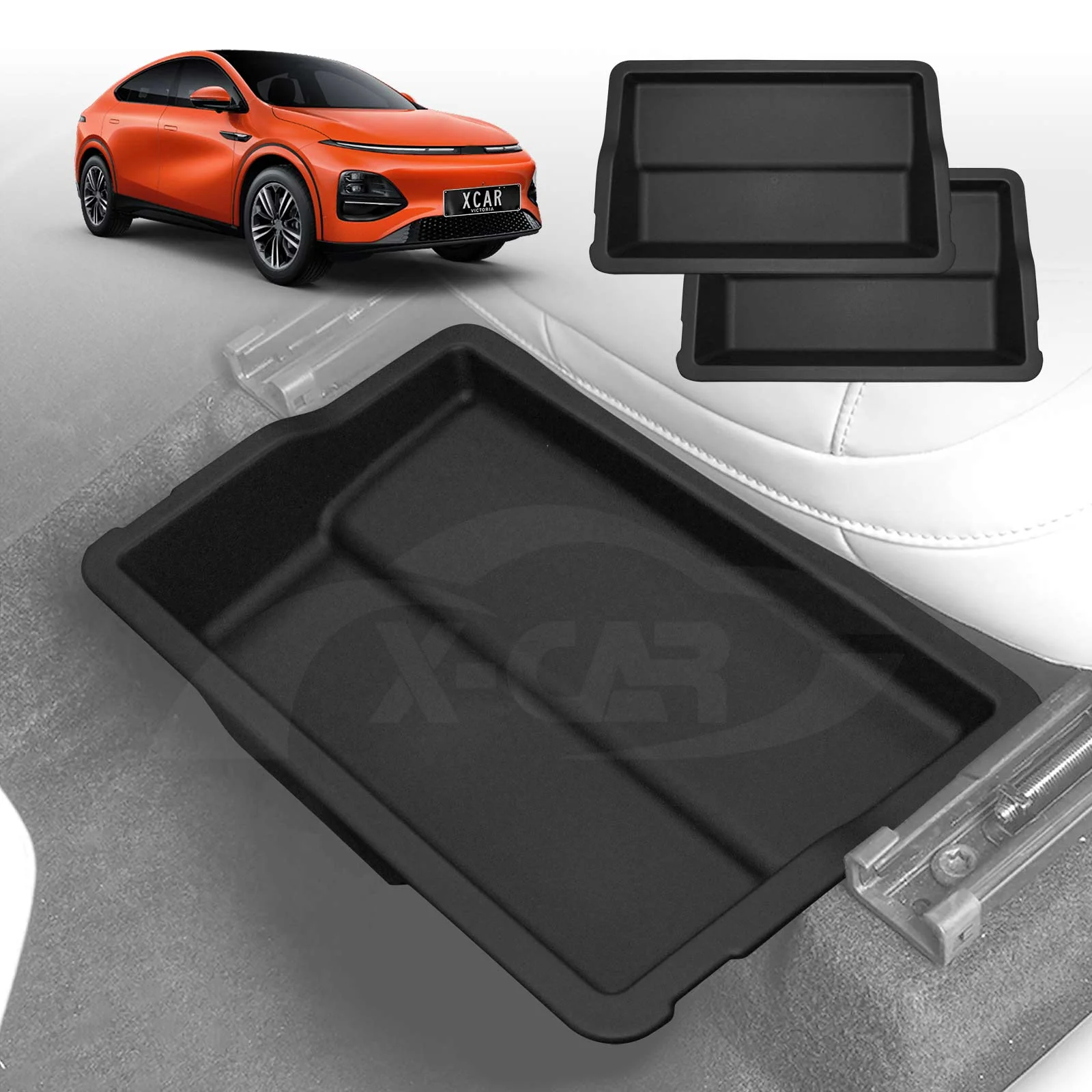Car Under Seat Storage Box for Xpeng G6 2024-Onwards Front Seats Organiser Tray
