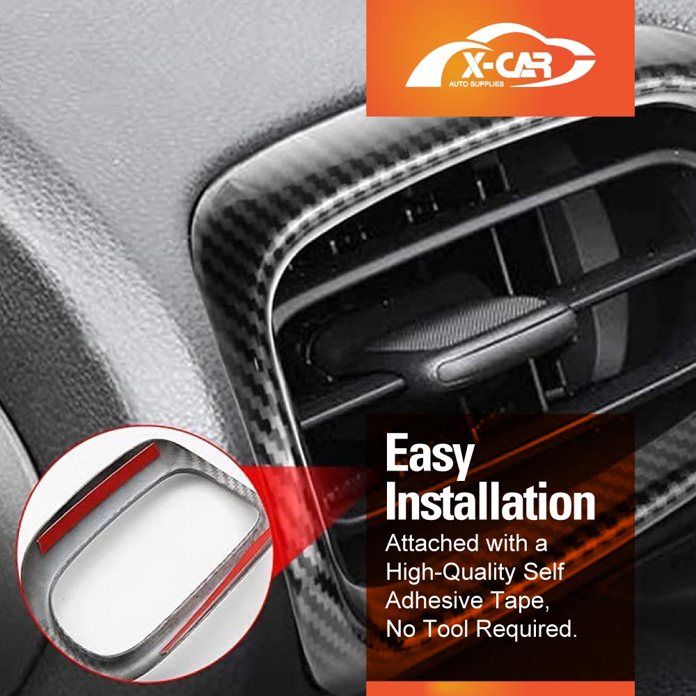 AC Vent Dashboard Frame Panel Trim for Toyota Yaris/Yaris Cross 2020-Onwards Carbon Fiber Style - Image 10