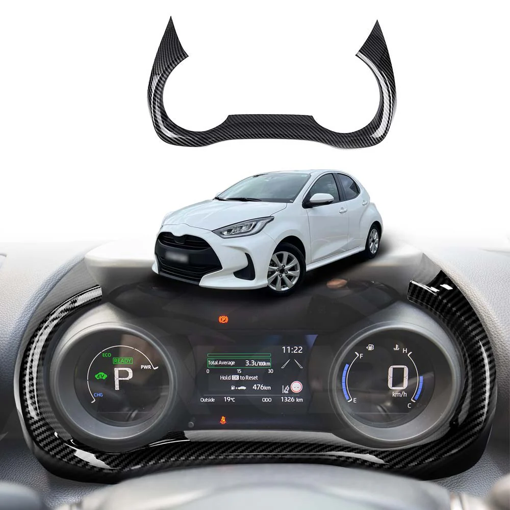 AC Vent Dashboard Frame Panel Trim for Toyota Yaris/Yaris Cross 2020-Onwards Carbon Fiber Style - Image 3