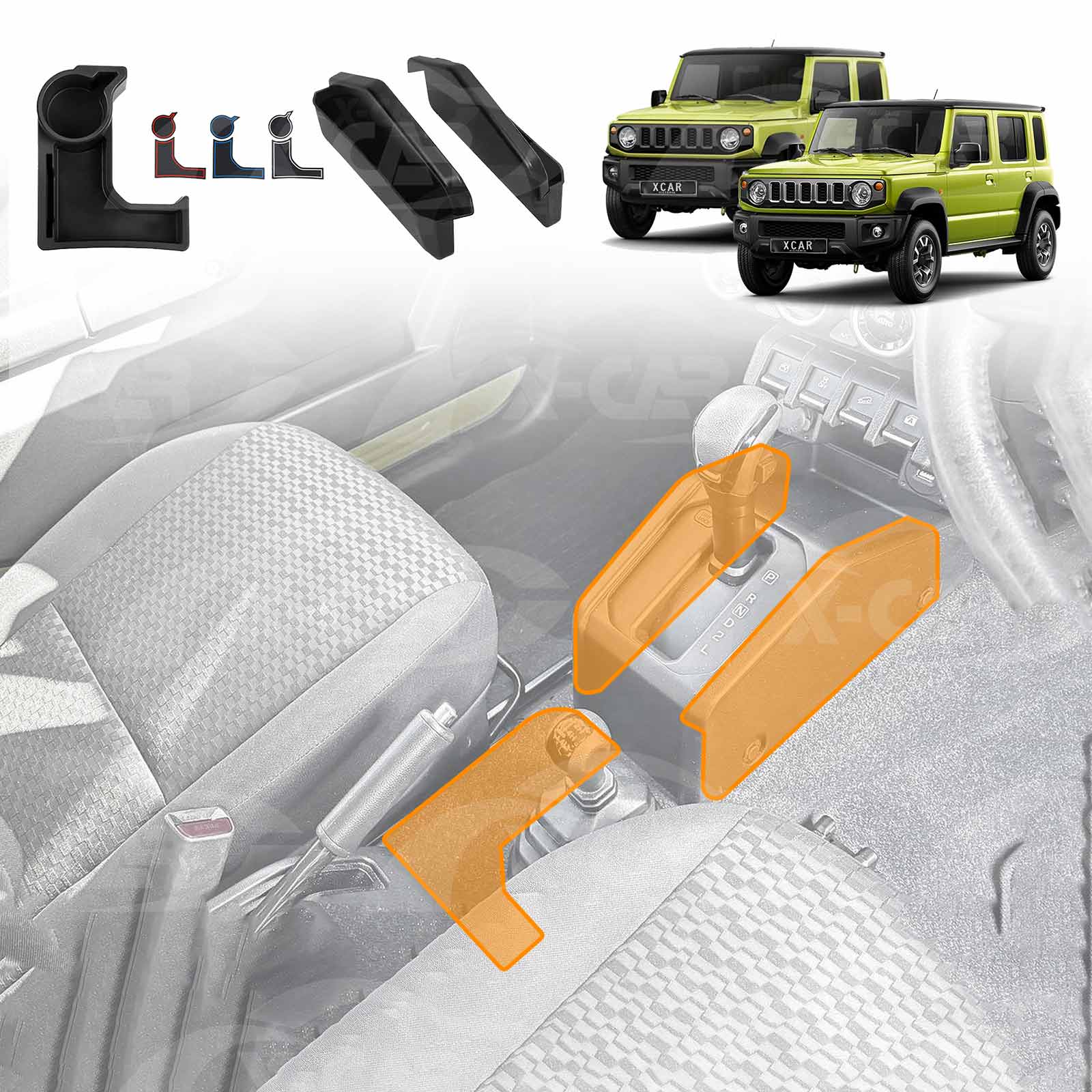 Centre Console Cup Holder Organiser for Suzuki Jimny 2018-Onwards Storage Side Box Car Accessories