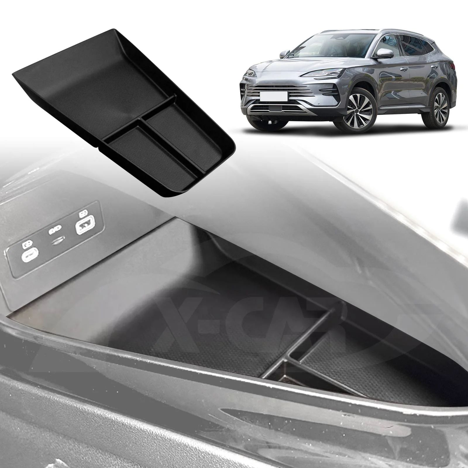 Centre Console Organiser Tray for BYD SEALION 6 2024-Onwards Armrest Storage Box Cup Holder - Image 30