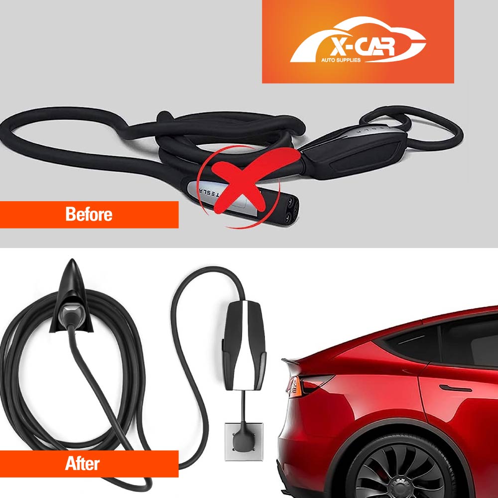 Charger Holder for Tesla Model Y/3/S/X Charging Cable Organiser Wall Mount Adapter Connector with Chassis Bracket - Image 12