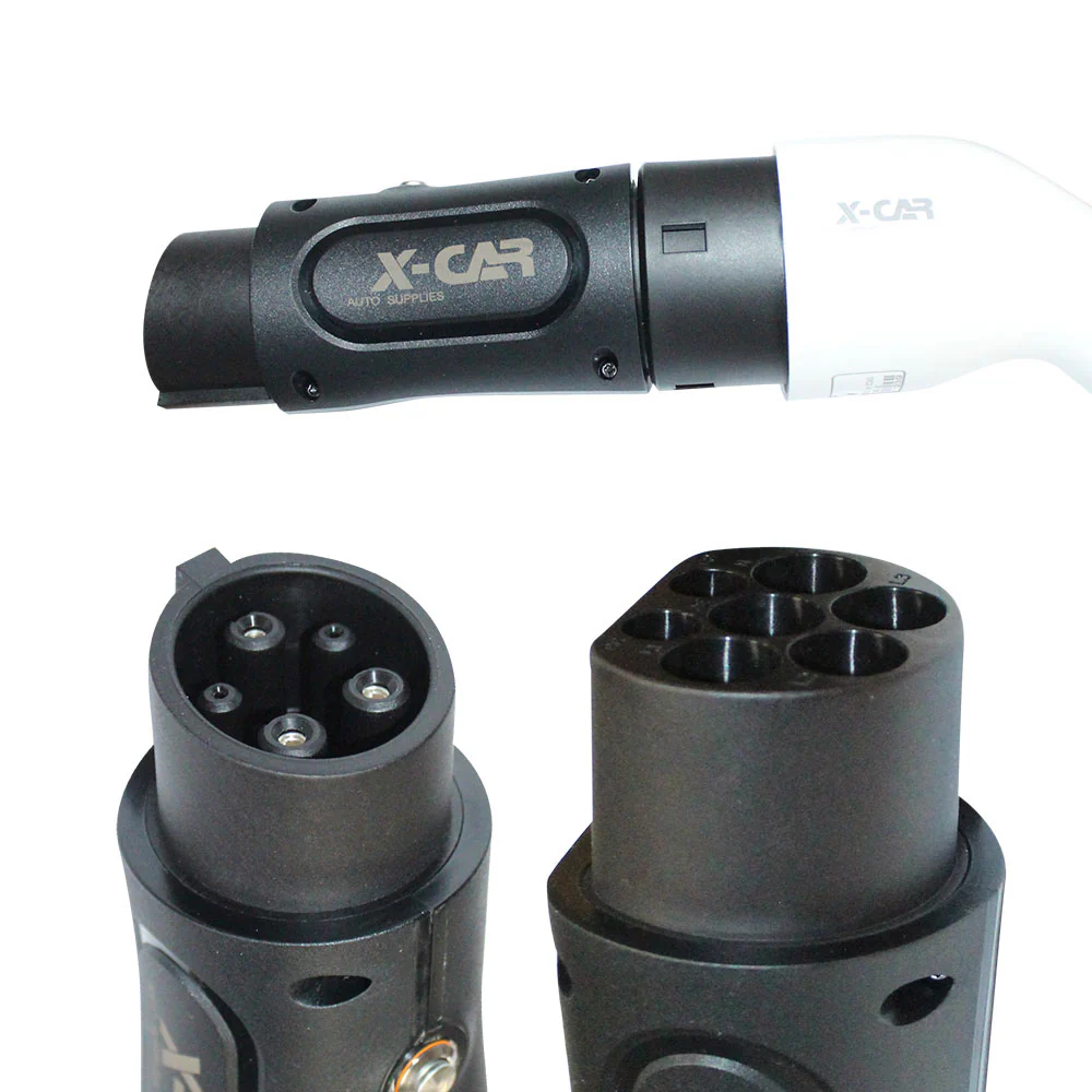 EV Charging Adapter Type 2 to Type 1 Socket IEC62196 to SAE J-1772 Charger Connector 32A 250V AC IP54 - Image 6
