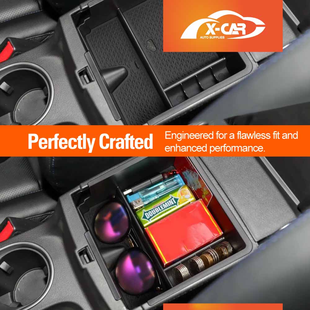 Organiser Tray for Ford Ranger Dual Cab 2011-2022 Armrest Centre Console Storage Box Cup Holder - Image 10