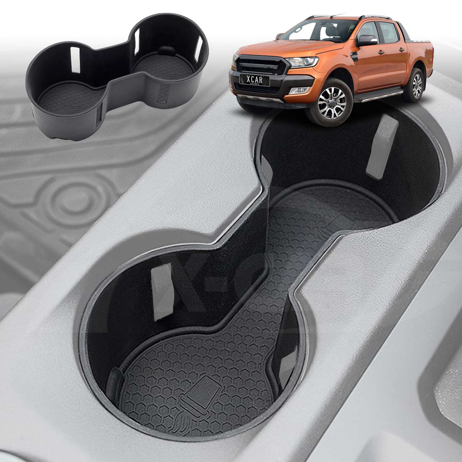 Organiser Tray for Ford Ranger Dual Cab 2011-2022 Armrest Centre Console Storage Box Cup Holder - Image 15