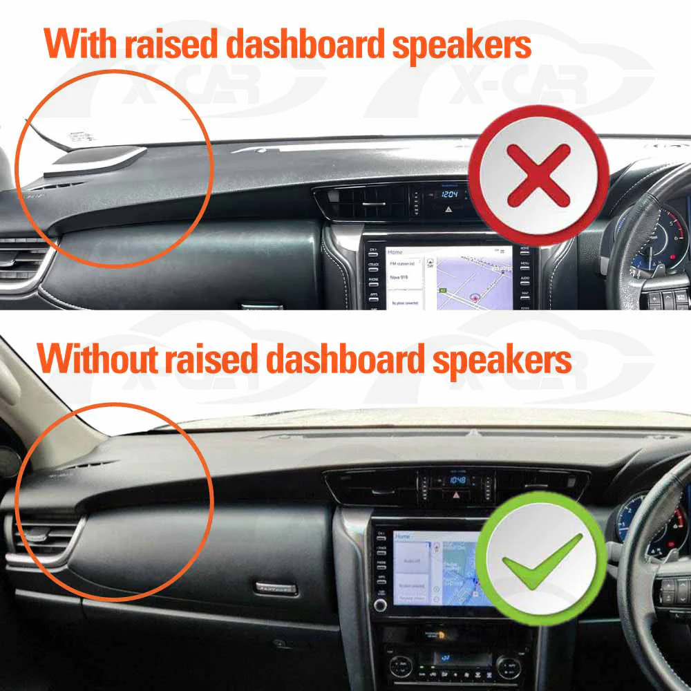 Dash Mat for Toyota Fortuner 2015-Onwards Non-Slip Microfiber Pad Cover - Image 2