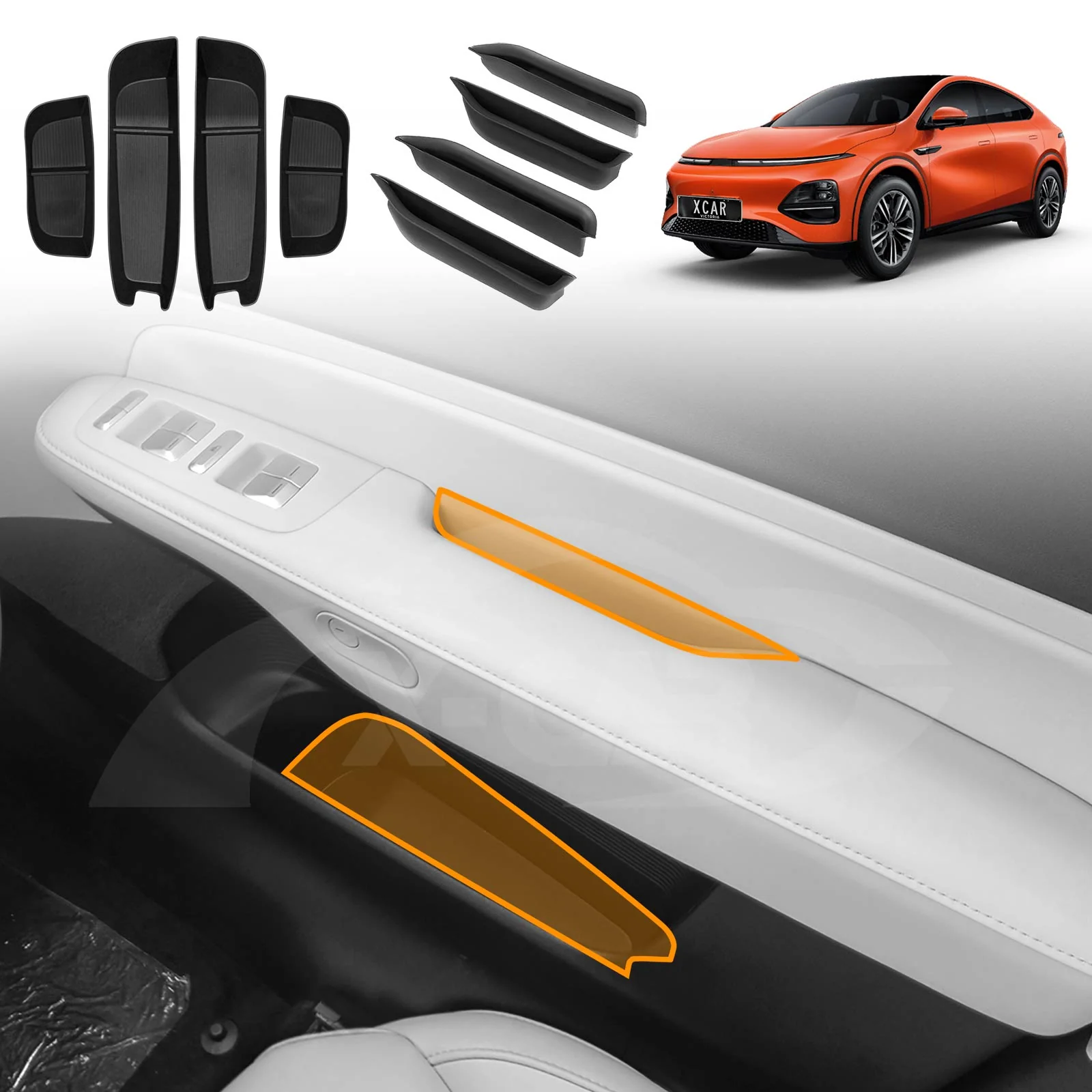 Door Handle & Side Storage Box Tray for Xpeng G6 2024-Onwards Pocket Organiser